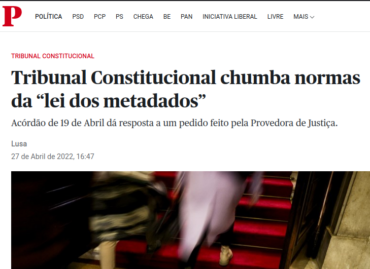 capa do Público sobre decisão do TC